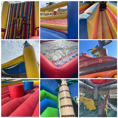 Multiple inflatable games to choose from