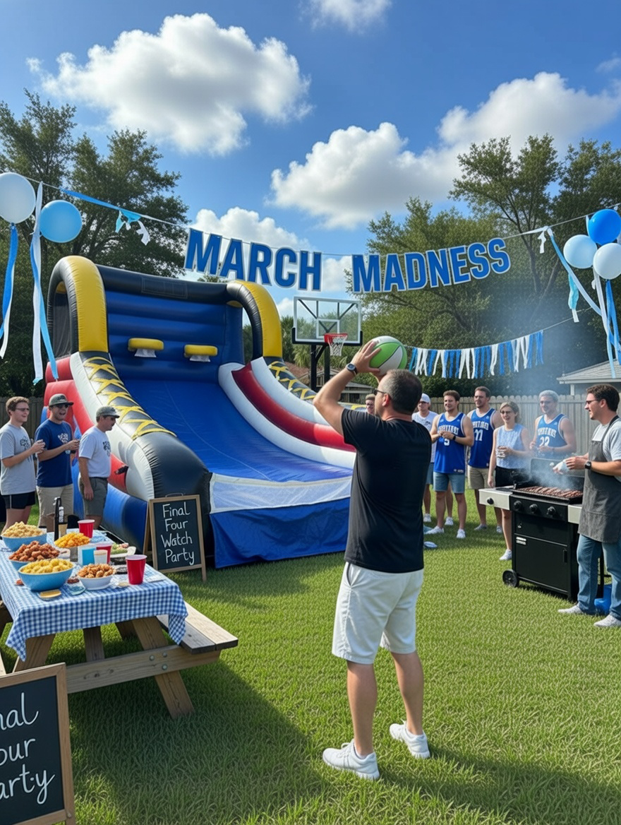 March Madness Just Got Better: How Cape Coral Families Are Combining Basketball Watch Parties with Bounce House Fun!