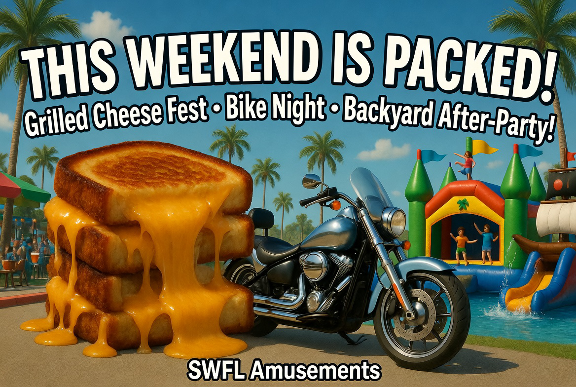 This Weekend Is PACKED: Grilled Cheese Fest, Bike Night & the Ultimate Backyard After-Party!